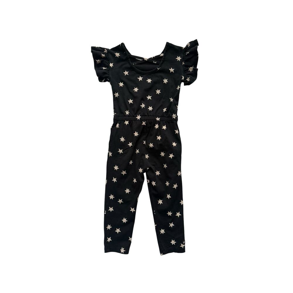 Tea Collection Greece Scoop Back Ruffle Jumpsuit Size 4 - Picture 3 of 4